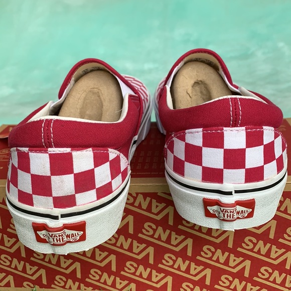 Vans Classic Slip On Checkerboard Cerise/Trwht Men - Picture 10 of 12